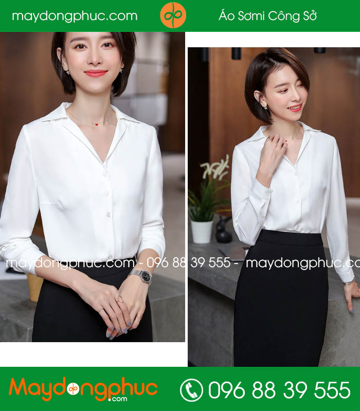 Đồng phục áo sơ mi màu trắng